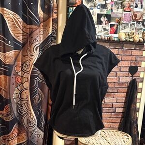 SHEIN Black Hooded Sweatshirt